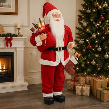 vidaXL Kerstman figuur Rood 180 cm Polyester, Verzenden, Nieuw