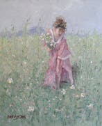 Chris van Dijk (1952) - Impressionist  Bouquet des fleurs