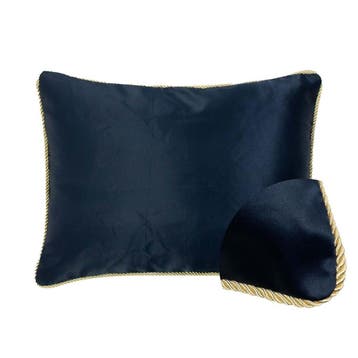 kussen satijn navy 35x45cm, Verzenden, Nieuw