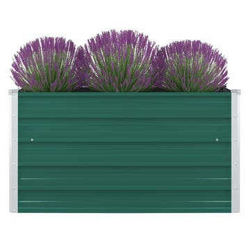 vidaXL Plantenbak verhoogd 100x100x45 cm gegalvaniseerd, 100 cm of meer, Verzenden, Nieuw, Metaal