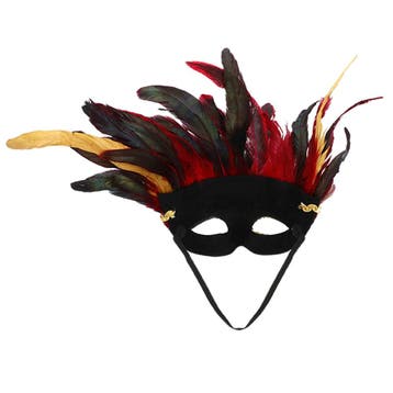 Venetiaans masker met verentooi, Verzenden, Nieuw