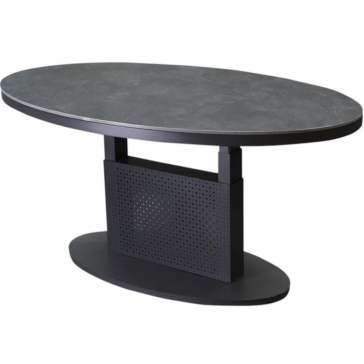 Primitivo lounge diningtafel ovaal 150x90xH51-72cm in, Tuin en Terras, Tuintafels, Nieuw, Ophalen of Verzenden