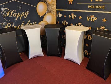 Huren: Top design statafel in het wit of zwart te huur ACTIE, Ophalen, Nieuw