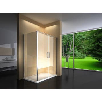 Douchecabine 120X80 Rechthoekig Argento LB- Helder Glas, Ophalen of Verzenden, Nieuw