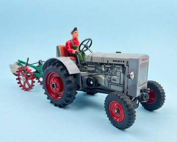 Kovap - Blikwind-up Deutz F2M 315 tractor, ploeg en