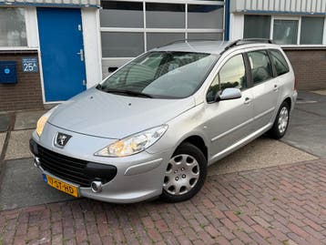 Peugeot 307 1.6 CRUISE/CLIMA/BLUETOOTH/LAGE KM/RIJD TOP, Zwart, Leder en Stof, Origineel Nederlands, Stationwagon