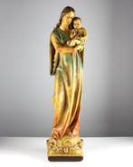 Beeld, Madonna and Child - 54 cm - Gips