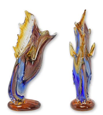 A MURANO STYLE GLASS HORSE HEAD VASE (Beeldjes - Decoratie), Verzenden, Nieuw
