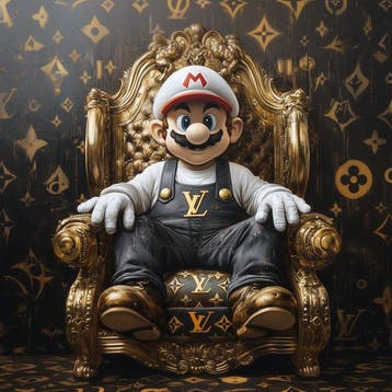 Artxlife - Mario Gold Vuitton Throne, Nieuw