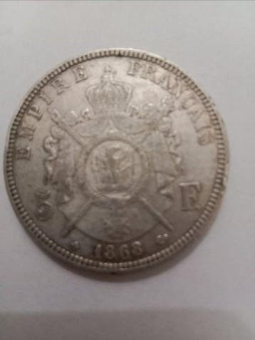 Frankrijk. Napoléon III. 5 Francs 1868-BB, Strasbourg