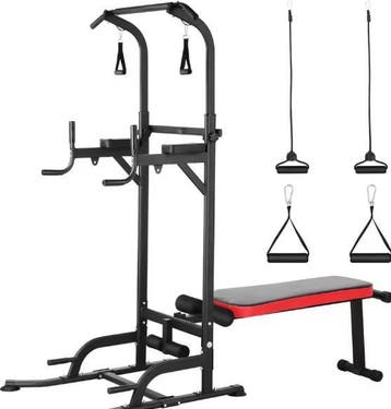 Verstelbare Power Tower – Pull-up en Dip Station 200kg, Sport en Fitness, Verzenden, Nieuw
