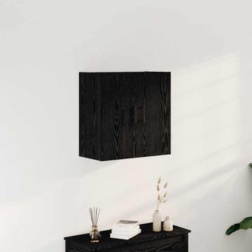 vidaXL Wandkast Zwart Eiken 60 x 31 x 60 cm Bewerkt hout, Huis en Inrichting, Kasten | Overige, Verzenden, Nieuw