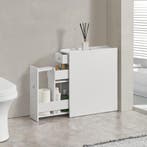 Niskast badkamerkast met 2 lades 58x16x48 cm wit, Huis en Inrichting, Badkamer | Badkamermeubels, Verzenden, Nieuw