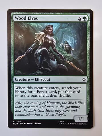WOOD ELVES (HOB) (C 0142) (MTG) (TRADING CARD), Verzenden, Gebruikt