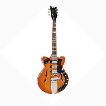 Vintage REVO VRH300 Amber Burst, Ophalen of Verzenden, Nieuw, Semi-solid body, Overige merken