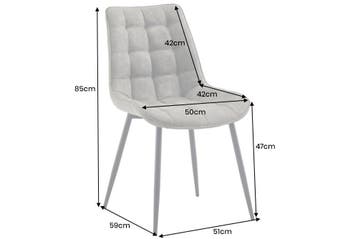 Stoel ROADSTAR van microvezel in taupe met zwarte metalen, Ophalen of Verzenden, Nieuw