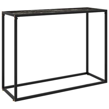 vidaXL Wandtafel 100x35x75 cm gehard glas zwart, Verzenden, Nieuw, Glas, 60 cm of meer
