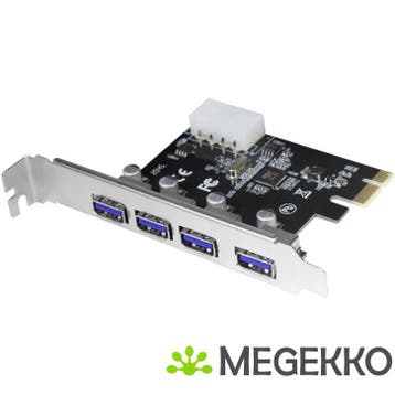 LogiLink PC0057 PCI Express Card 4x USB3.0, Verzenden, Nieuw, Logilink