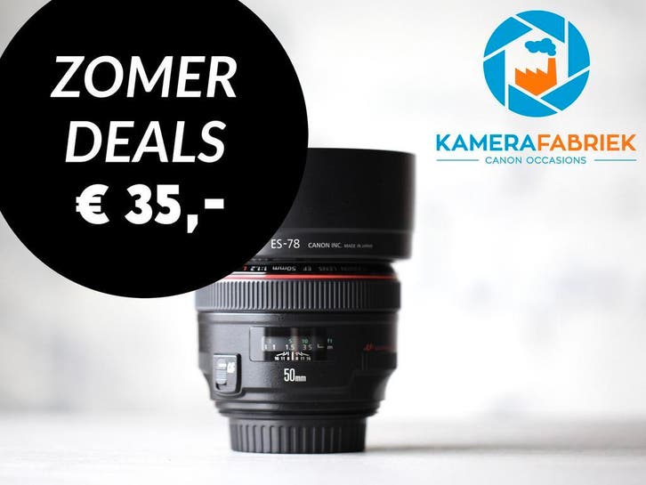 Canon EF 50mm f/1.2L USM - Als nieuw! - 1 jaar garantie!, Audio, Tv en Foto, Fotografie | Lenzen en Objectieven, Canon EF, Nieuw