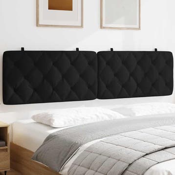 vidaXL Hoofdbordkussen 200 cm fluweel zwart, Verzenden, Nieuw, Zwart, Stof