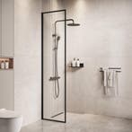 Douchewand Georgia 40 x 200 cm Zwart – Inloopdouche 8 mm, Verzenden, Nieuw, Douche