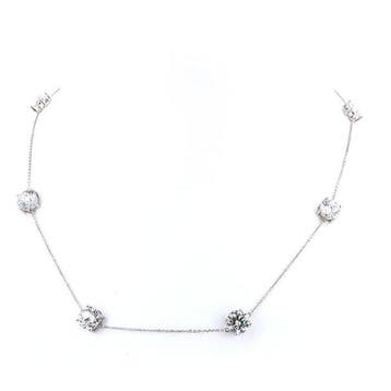 Zonder minimumprijs - Halsketting Platina - 10.34ct. tw., Sieraden, Tassen en Uiterlijk, Kettingen, Nieuw