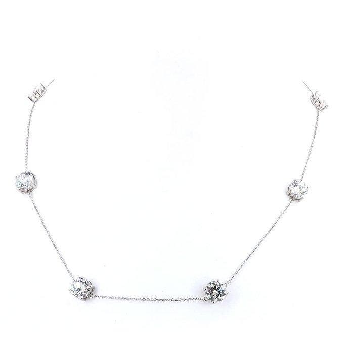 Zonder minimumprijs - Halsketting Platina - 10.34ct. tw., Sieraden, Tassen en Uiterlijk, Kettingen