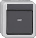 Gira 1V 1PT IP44 KNX éénpuntsbedieningsknop grijs - 515130, Verzenden, Nieuw, Overige typen
