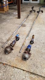 Schroefas-systeem Vaanstand schroeven 2x 4.00 m catamaran, Ophalen of Verzenden, Nieuw, Motor en Techniek, Zeilboot of Motorboot