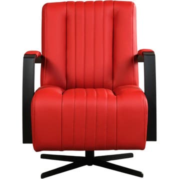 Leren draaifauteuil Galaxy - Toledo Ducati (rood) -, Nieuw, Ophalen of Verzenden, 50 tot 75 cm, Industrieel, Modern