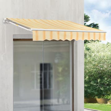 Zonnescherm Bitonto luifel handbediend met knikarm 350x250 c, Verzenden, Nieuw