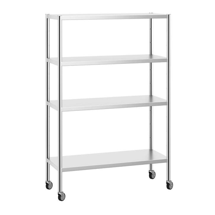 GGM Gastro | Rvs rek PREMIUM - 1200x500mm - met 4 schappen |, Zakelijke goederen, Horeca | Meubilair en Inrichting, Nieuw in verpakking