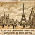 CREATIVE_HUB - Vintage postcard style Paris 1899 expo