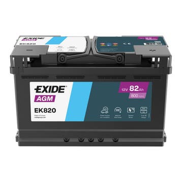 Exide AGM accu | EK820 | 12V 82Ah, Ophalen of Verzenden, Nieuw