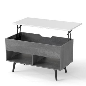 2dekans | Coast Lift Top Salontafel Grijs 80x40x46 cm - Mid, Ophalen of Verzenden, Zo goed als nieuw