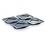 Gimex Quadrato Zwart Onderzetter/Deksel 4-delig 10cm, Nieuw
