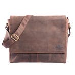 WILD WOODS Leren Messenger Bag XL - Leer - Donkerbruin, Overige merken, Bruin, Verzenden, Nieuw