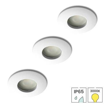 3 spotjes wit | IP65 inbouwspot LED badkamer | 3.5W 3000K, Huis en Inrichting, Lampen | Spots, Verzenden, Nieuw, Plafondspot of Wandspot