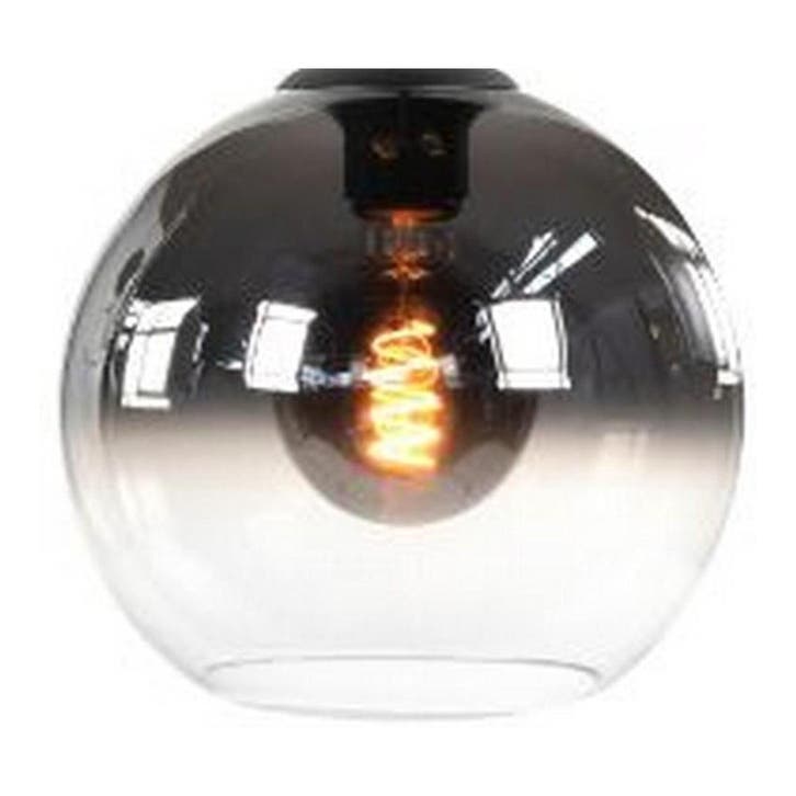 Highlight | Glazen lampenkap 20cm | Semi smoked glas, Huis en Inrichting, Lampen | Lampenkappen, 50 cm of meer, Rond, Zwart, Nieuw