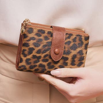 Dames Portemonnee met Luipaardprint - Compact & Ruim met Dub