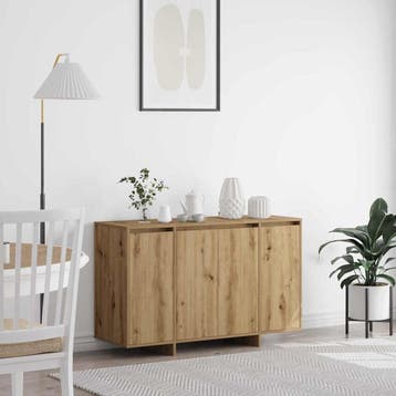 vidaXL Dressoir Artisan Eiken 120 x 41 x 75 cm Bewerkt hout, Verzenden, Nieuw, Overige houtsoorten, Minder dan 50 cm
