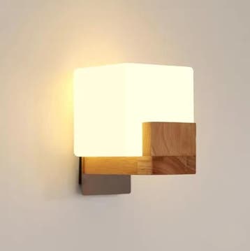 Houten Wandlamp Vierkant G9 Dimbaar Binnen, Huis en Inrichting, Verzenden, Nieuw