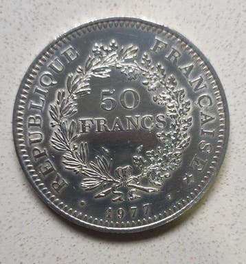 Frankrijk. Ve République. 50 Francs 1977 (Zonder