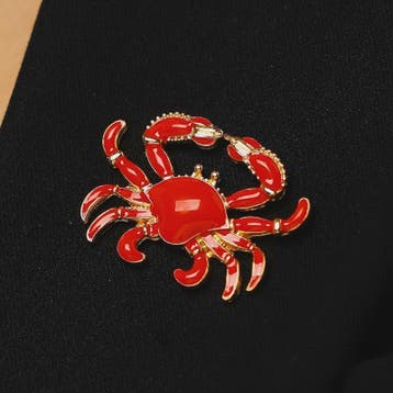 Set Rode Kreeft & Krab Broches - Zomer Accessoires voor Dame