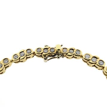 Gouden tennisarmband met diamant; 1,71 ct. (Schakelarmband), Gebruikt, Ophalen of Verzenden, Met edelsteen, Goud