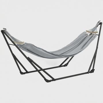 Outsunny 2-in-1 Stalen Hangmat & Hangstoel Standaard - Opvou, Tuin en Terras, Verzenden, Nieuw
