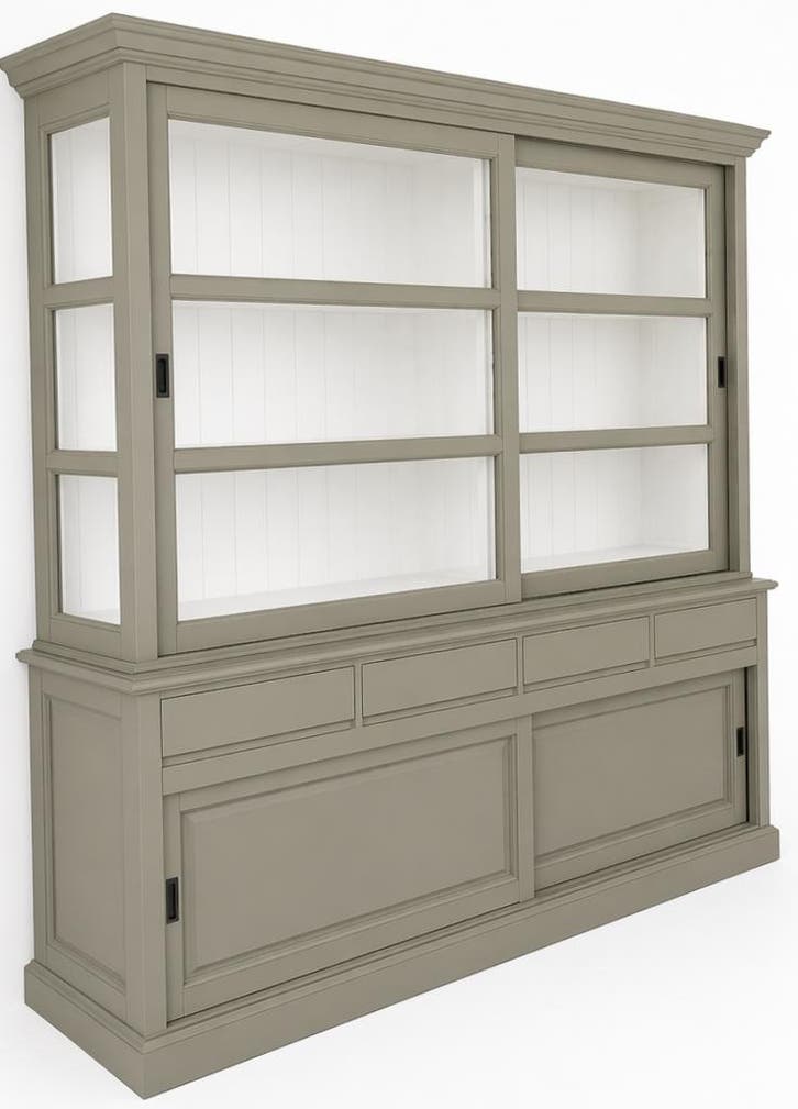 Buffetkast olijfgrijs  Tilburg 240cm soft close greeploos, Huis en Inrichting, Kasten | Buffetkasten, Ophalen of Verzenden