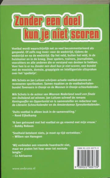 Zonder een doel kun je niet scoren 9789022989739 M. Schots, Verzenden, Gelezen, M. Schots