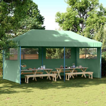 vidaXL Partytent 292 x 580 x 315 cm Groen Oxford Stof, Verzenden, Nieuw, Partytent