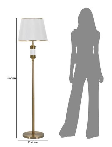 VLOERLAMP WIT CM Ø 41X160, Huis en Inrichting, Lampen | Vloerlampen, Ophalen of Verzenden, Nieuw